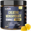 Creatine Monohydrate Gummies 5000 mg per Serving, Mango Flavor, with Turmeric Root & Black Pepper, Sugar Free, Vegan Creatine Gummies, 120 Gummies, 30 Servings