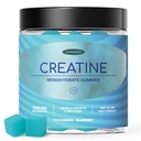 Creatine Monohydrate Gummies – 3600mg Real Creatine Per Serving – Transparent Label, Juicy Blueberry Flavor, Lab-Tested Strength & Endurance Supplement