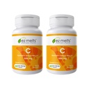 EZ Melts Vitamin C - Daily Vitamin for Antioxidant & Immune Support - No Artificial Flavors - Non-GMO & Sugar-Free - Orange Citrus - 120 Dissolvable Tablets (60 Servings)