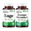 Wild & Organic Sage 120 Capsules & Bacopa 120 Capsules