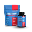 ProLab Creatine Monohydrate 300g (60 Servings) + Beta Alanine Extreme (240 Capsules) – Muscle Strength, Power & Endurance Support Supplement Stack