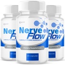(3 Pack) Nerve Flow Capsules, Official Nerve Flow Pills Made with All Natural Ingredients, Maximum Strength NerveFlow Sciatic Support Supplement with Advanced Vitamins for Women & Men (180 Capsules)