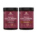 Ancient Nutrition Multi Collagen Peptides Protein Powder, Cold Brew, 40 Servings + Multi Collagen Peptides Protein Powder, Chocolate, 40 Servings