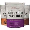 Live Conscious Collagen Peptides Flavor Bundle - Unflavored, Chocolate, Peach Mango Flavored Collagen Powder - Hair, Skin, Nail, & Joint Support - Type I & III Collagen Supplements for Women & Men