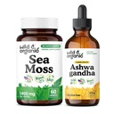 Wild & Organic Sea Moss 60 Capsules & Ashwagandha Tincture 4 fl oz