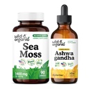 Wild & Organic Sea Moss 90 Capsules & Ashwagandha Tincture 4 fl oz