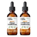 Chaga Mushroom Tincture 2 fl oz & Cordyceps Mushroom Tincture 2 fl oz