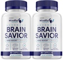 (2 Pack) Mindful Wellness Advanced Brain Savior Capsules Pills, Brain Savior Mind Boost Supplement for Cognition and Focus, Brain Savior Reviews, Mindful Wellness Brain Pill Supplement (120 Capsules)