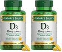 Nature's Bounty Vitamin D3 2000 IU, Supports Immune Health, Calcium Absorption & Bone Strength,Essential for Healthy Bones,Non-GMO,No-Gluten,350 Softgels,1 Serving Per Day for Daily Health,(Pack of 2)