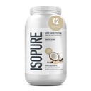 Isopure Low Carb 100% Pure Whey Isolate Protein Powder, Gluten Free, With Vitamins, Toasted Coconut, 25g Protein Per Serving, 3 Lbs, 42 Servings (Packaging May Vary)