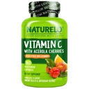 NATURELO Vitamin C with Organic Acerola Cherry Extract and Citrus Bioflavonoids - Vegan Supplement - Immune Support - 500 mg VIT C per Cap - Non-GMO - 180 Capsules