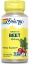 SOLARAY Fermented Beet Root Extract from Organic Beets - Beet Root Capsules Tradicionalmente usados para Energía, Resistencia, Flujo de Sangre, Heart Health Support - Vegan, Non-GMO, Garantía de 60 días, 100 VegCaps