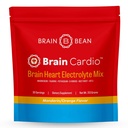 Brain Bean Brain Cardio Electrolyte Mix - Mandarin/Orange Flavors - Heart & Brain Support with Magnesium, Taurine, Potassium, D-Ribose, Beet Root & Vitamin C - 30 Serving
