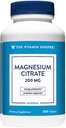 La vitamina Shoppe Magnesium Citrate 200mg Tablets - para una relajación muscular efectiva - apoya la función Nerve, Heart y Muscle mientras que la producción de energía (300 Tablets)