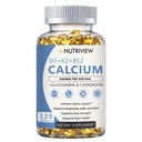 NutriView Calcium 2000mg with D3 & K2, High Absorption, Non-GMO, 120Softgels
