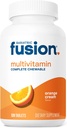 Fusión Bariat Naranja Crema Flavored Completo Chewable Multivitamina con Hierro para Cirugía Bariat Pacientes Incluye Bypass Gástrico y Gastrectomía Sleeve - 120 Tablets