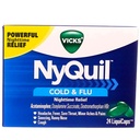 Vicks NyQuil Cold & Flu Nighttime Relief LiquiCaps 24 ea (Pack of 4)