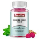 Fenugreek Gummies 1000mg, Pure Organic Fenugreek Seeds Supplement for Breastfeeding, Healthy Lactation Support, Non-GMO (60 Vegan Gummies)