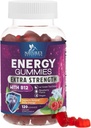 Gummies de energía 1000mcg - con vitamina B12, Green Tea Natural Caffeine Support, Daily Energy Gummies - Delicious Berry Flavor B12 Chewable Ejercicio Suplemento para el Ciclismo Corredor &amp; Deportes - 120 Chews