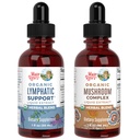 MARYRUTH'S Lymphatic Support Drops & Organic Mushroom Complex | USDA Organic, Clean Label Project Verified® | Vegan, Non-GMO, Sugar-Free | Immune Support, Focus & Overall Health