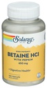 Solaray, Hcl Pepsin High Potency 650 Mg, 100 Veggie Capsules