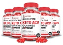 (5 Pack) Quick Fire Keto ACV Gummies Extreme 2000MG QuickFire Keto Gummies Apple Cider Vinegar Formulated with Pomegranate Beet Juice Powder B12 Vegan Non GMO 300 Gummys