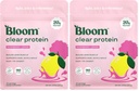 Bloom Whey Clear Protein, Raspberry Lemonade 10 Servings, 9.07 fl oz (Pack of 2)
