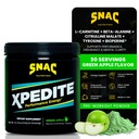SNAC XPEDITE Pre-Workout Powder for Men & Women - Green Apple, 30 Servings