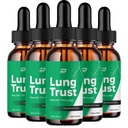 Lung Trust Liquid Supplement, Lung Trust Drops, Advanced Formula Drops - Maximum Strength, LungTrust Support Reviews (5 Pack - 5 Month Supply)