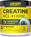 CON-CRET Creatine HCl Powder ← Muscle, Cognitive, Cellular Energy Support Silencio No Bloating or Cramps Silencio USA Made &amp; NSF Certified ← Unflavored (100 Serving)