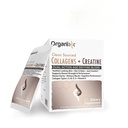 Organixx Collagen Peptides + Creatine Powder Stick Packs, 5 Types of Collagen I II III V X with Vitamin C, Clean Sourced Protein for Skin Hair Nails and Muscle Support, Gluten Free, 15 Sticks