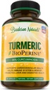 Curcumina Turmérica con BioPerine 1500mg - Soporte Inflamatorio Natural y Saludable con Curcuminoides Estandarizados 95% para Potency & Absorption - 60 cápsulas con Pepper Negro