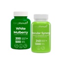 LongLifeNutri White Mulberry Leaf Extract 500 mg + Diosmin Hesperidin Complex Vascular Synergy 1300 mg Bundle - 200 + 240 Capsules, 200 Day-4 Month Supply, Natural Balance & Vein Support, Made in USA