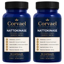 Corvael Nattokinase 20000 Fu, Nattokinase Fibrinolytic Complex, 90 Capsules