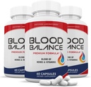 Laboratorios justificados (3 Pack Blood Balance Advanced Formula 620MG Píldoras de suplemento 180 cápsulas