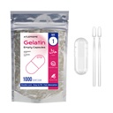 Empty Gelatin Capsules Size 1 (1000 Count) – Gel Caps for DIY Filling with 2 Micro Lab Spoons