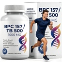 BPC 157 Peptide Capsules 1000 Mcg, 60-Capsule Bottle (1pcs)