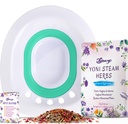 2-in-1 Yoni Steaming Kit - Foldable Toilet Seat, Natural Herbal Blend - V-Steam for Detox, Cleansing, PH Balance, Odor Control - Green