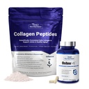 1MD Nutrition Bone Support Bundle - Includes Collagen Peptides and OsteoMD for Comprehensive Bone Support