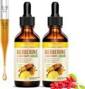 (2 Pack) Suplemento de Berberina, 1500mg gotas líquidas de Berberina orgánica con canela de Ceylán, Melón de Bitter - soporta Immune y Metabolismo, Vegan, Pineapple Flavor-2 FL Oz