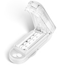 DUBSTAR Pill Cutter Splitter for Small and Tiny Pills, Multiple Cutters for Small or Large Pills, Adjustable Pill Splitter with Centering Device and Blade Guard for Multi Tablets (White)