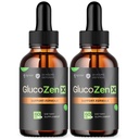 (2 Pack) GlucoZen X Drops, Official GlucoZenX Liquid Drops with All Natural Ingredients, Advanced Formula Glycogen Support Supplement with Max Strength Premium Vitamins for Women & Men (60 Servings)