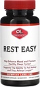 Olympian Labs Rest Easy Melatonin and Herbal Blend for Restful Sleep 60 Vegan Friendly Capsules