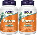 Now Supplements,Boron 3 mg (Bororganic Glycine),Structural Support*,250 Veg Capsules,(Pack of 2)