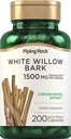 Piping Rock White Willow Bark Capsules | 200 Count | Concentrated Extract | Herbal Supplement | Gluten Free, Non-GMO
