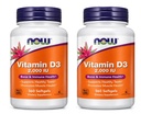 NOW Foods Vitamin D-3 2000 IU High Potency Structural Support 360 Softgels (Pack of 2)