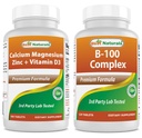 Best Naturals Calcium Magnesium Zinc with Vitamin D3 & B-100 Complex