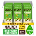 Biena Edamame Beans Snack High Protein Snacks – Healthy Office Snacks For Adults and Kids, 13g of Protein, 130 Low Calorie, Crunchy Edamame, Vegan, Low Carb, Gluten-Free, Chili Lime 9 pk