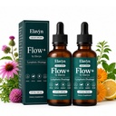 Elavyn Lymphatic Drainage Drops, Flow+ by Elavyn 6-in-1 Plant-Based Botanical Blend (2pcs)